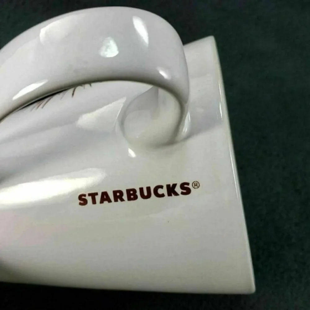 Starbucks Starburst Mug Fireworks 11 Oz‎ Collectible Coffee Tea Cup Red READ
